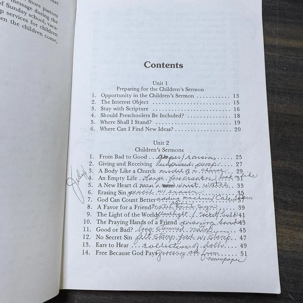 Object Centered Childrens Sermons Book Baker Book House 1978 Printing March 1991